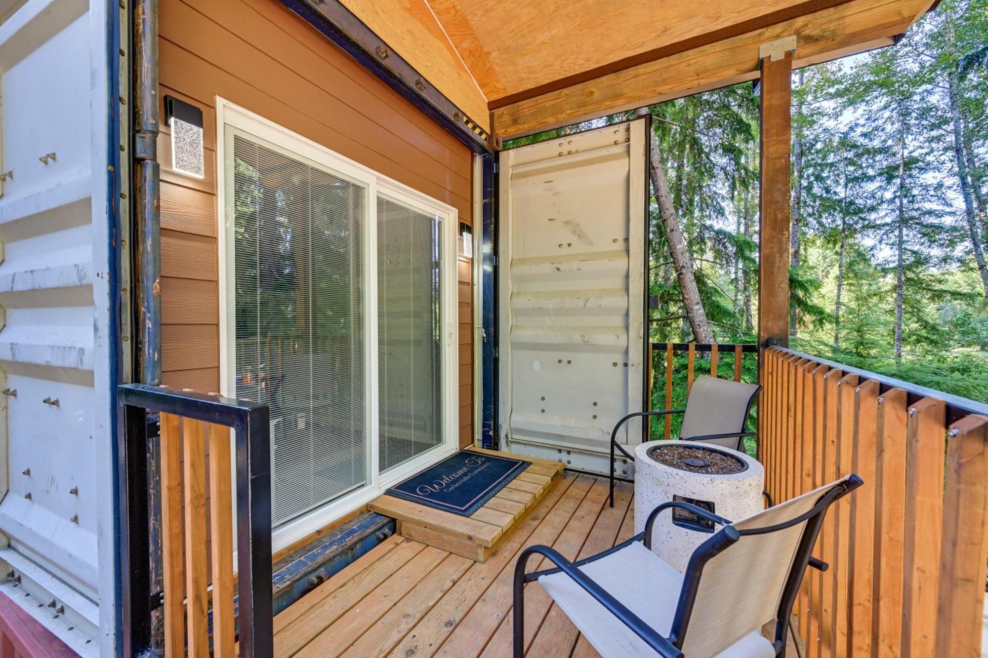 Unique Container Studio With Deck And Fire Pit! Buckley ภายนอก รูปภาพ