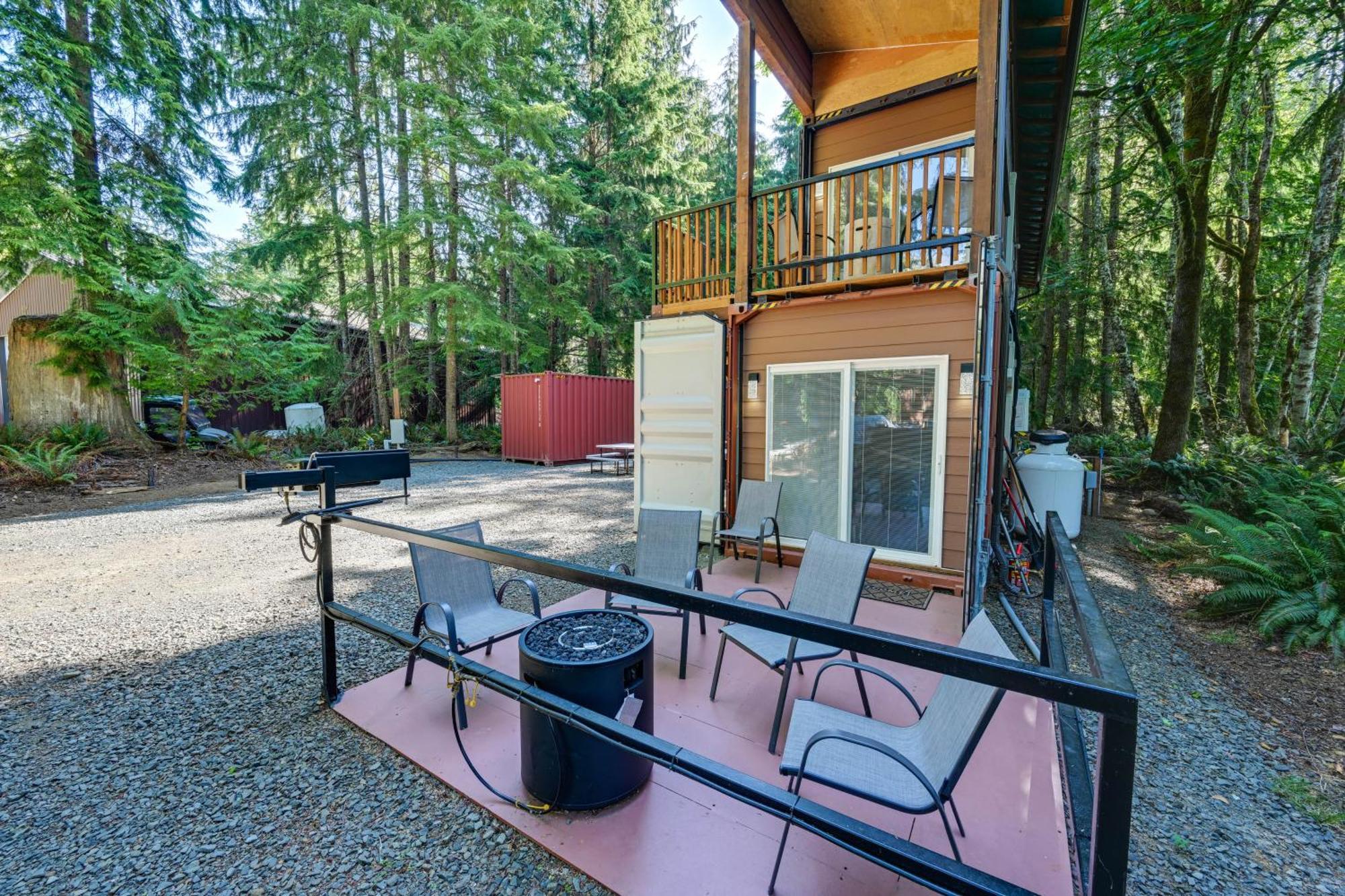 Unique Container Studio With Deck And Fire Pit! Buckley ภายนอก รูปภาพ