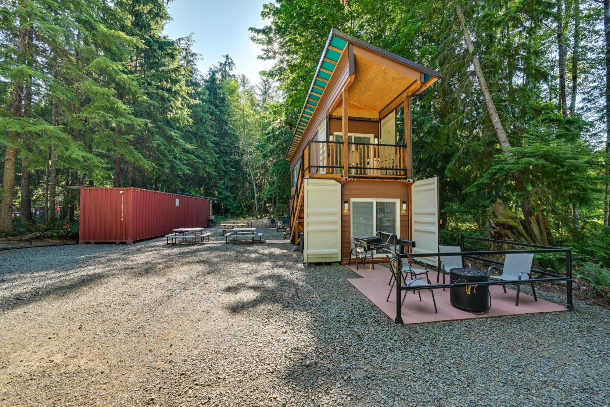 Unique Container Studio With Deck And Fire Pit! Buckley ภายนอก รูปภาพ